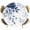 Blue, variant on Elastic Fitted Round Tablecloth, Blue Floral Art Waterproof Stretch Table Cover for 36"-44" Tables, Watercolor Botanical Spring Flowers Washable Outdoor Tablecloths for Patio, Picnic, Camping