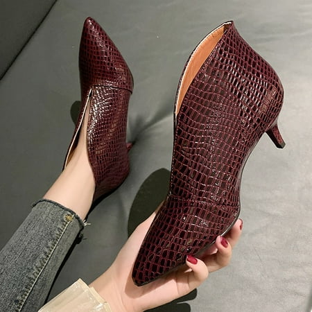 

christmas fashion short women s boots stilettos breathable retro shoes zipper women s boots