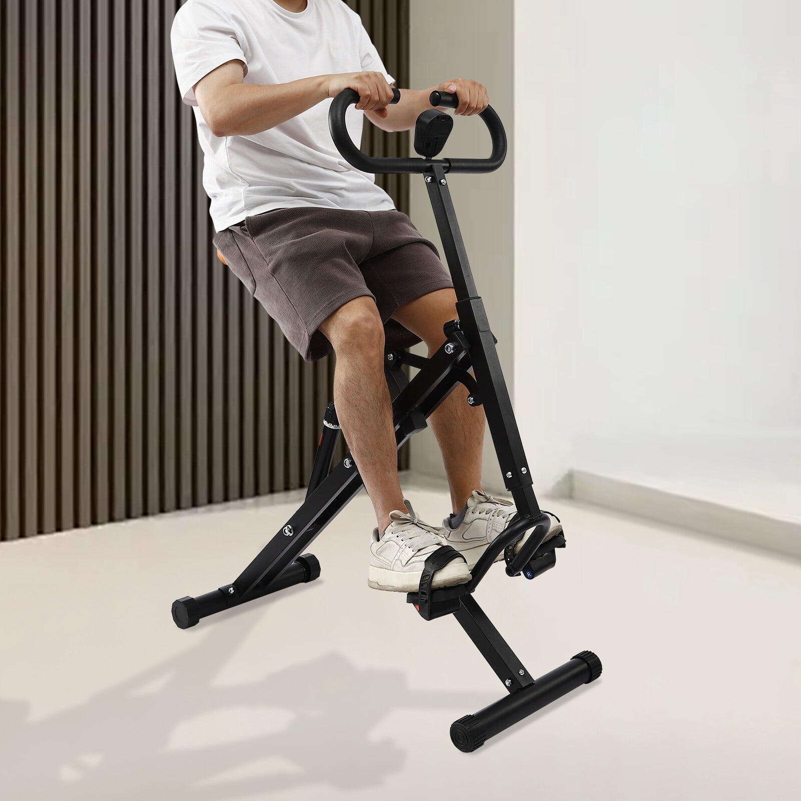 Squat Exercise Equipment for Home Gym Fitness, Handle Height Adjustable, Squat Assist Trainer with LCD Display for Workout