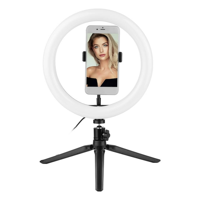 Kit de transmisión de vídeo TFixol con bola de luz anular LED de 10 pulgadas