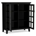 thumbnail image 5 of Artisan 38 inch Wide Solid Wood Medium Storage Cabinet in Black, 5 of 9