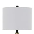 thumbnail image 3 of 23 Inch Pear Shaped Table Lamp, Set of 2, Fabric Cylinder Shade, Black, Gold- Saltoro Sherpi, 3 of 5