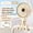Beige, variant on Mini Portable Stroller Fan – 60 ° Auto Oscillation, Quiet USB-C Rechargeable Baby Fan, 4 Speeds, Night Light & Warning Light, Flexible Tripod for Stroller, Car Seat, Crib, Camping (Beige)