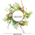 thumbnail image 3 of 1 Pack Easter Egg Candle Ring Wreath, Mini Spring Floral Candle Holder Wreath for Table Centerpieces, Pastel Pip Berry & Daisy Decor for Holiday Home Kitchen Decor, 3 of 5