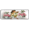 thumbnail image 5 of SKYSONIC 2'X6' Vintage Easter Chick Runner Rug with Rubber Backing, Pink Spring Flower Non Slip Entryway Rug Runner Washable Soft Area Rug Carpet for Hallway Bedroom Kitchen Decor, 5 of 6