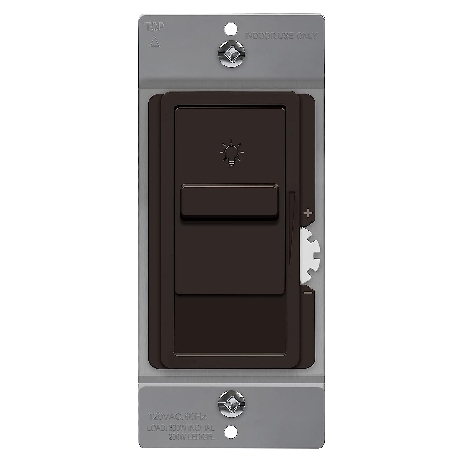 TOPGREENER Digital Dimmer Light Switch for 200W Dimmable LED/CFL Lights, Single Pole Led Slide