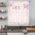 thumbnail image 4 of Cherry Blossom Sheer Curtains 45" Long, Spring Farmhouse Botanical Flowers Light Filering Curtains, Breathable Simi Curtain Privacy Drapes for Kitchen Bathroom Lightweight Small Window Treatment, 4 of 8