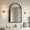 Black, variant on Arched Black Medicine Cabinet with Mirror, 30"x20" Metal Framed Bathroom Mirror Medicine Cabinet Recessed or Surface Wall-Mounted, Modern Bathroom Vanity Mirror with Storage, 2 Removable Shelves