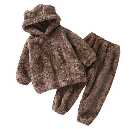 

Jovati baby girl clothes Child s Baby Boy s Girl s Cute Sweater Warm Coat Clothing Flannel Home Pajamas Suit Best Gift for Your Baby for Christmas Halloween Winter On Clearance