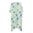 thumbnail image 5 of Xoenoiee Green Starfish Pattern Womens Swimsuit Coverups Half Sleeve Kimono Cardigan Bathing Suit Cover Up Bikini Swimwear Open Front Cover Ups Beach Outfits, 5 of 7