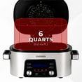 thumbnail image 2 of Cuckoo 6 Quart Stainless Steel Air Fryer and Grill, Convection Oven, Toaster and Defroster, Multi-Cook Options CAFG-A0601S, 2 of 7