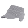 thumbnail image 2 of sunsanly Women Winter Hat Empty Top Ear Protection Short Brim Thick Plush Knitted Peaked Cap Rhinestone Letter Decor Elastic Daily Headgear, 2 of 8
