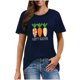 thumbnail image 1 of Mujeres Manga Corta de Verano Tops Pascua Impresa Cuello Redondo, Blusa de Moda Casual para la Primavera, 1 of 5