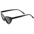thumbnail image 3 of Women's Thin Extreme Cat Eye Sunglasses Slim Arms Oval Lens 45mm (Black / Smoke), 3 of 4