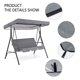 thumbnail image 3 of Muyoka Cubierta superior de repuesto para toldo de patio + funda de cojín para exteriores, parasol, hamaca para columpio de patio, cubierta superior impermeable para patio, jardín, patio sin silla (gr Muyoka Hogar, 3 of 7