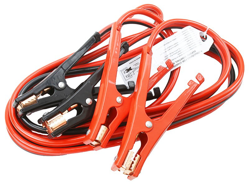 6FT 12V Car Battery Booster Line Jumping Cables Power Fire Wire Jumper Duty Clip 