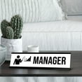thumbnail image 2 of Manager, BW Black Frame Desk Sign (2x8¨), 2 of 3