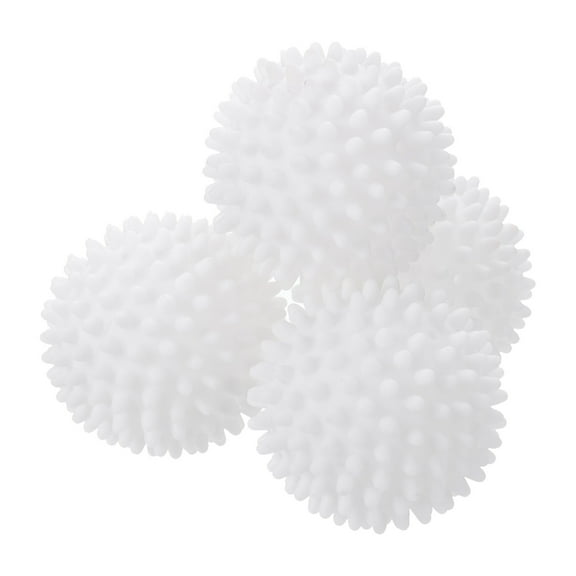 Uxcell 4pcs Reusable Laundry Dryer Balls for Fabric Softener Reduce Drying Time, White
