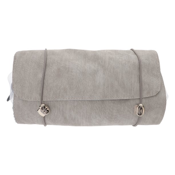 Hytrove Bolsa De Maquillaje 4 En 1 Gris Con Correa Ajustable Y Colgante De PU Para Uso Outdoor
