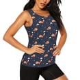 thumbnail image 2 of Balery Cartoon Fox Camiseta sin mangas estampada ligera para mujer, tops de entrenamiento sin mangas, camisetas de yoga transpirables de secado rápido.-XX-Large, 2 of 7