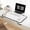 Black, variant on Scalloped Desk Mat, 23.6" x 11.8" Cute Small Aesthetic Desk Accessories, PU Leather Computer Laptop Desk Mouse Keyboard Pad, Desk Writing Mat for Vanity/Work/Home Decor Black