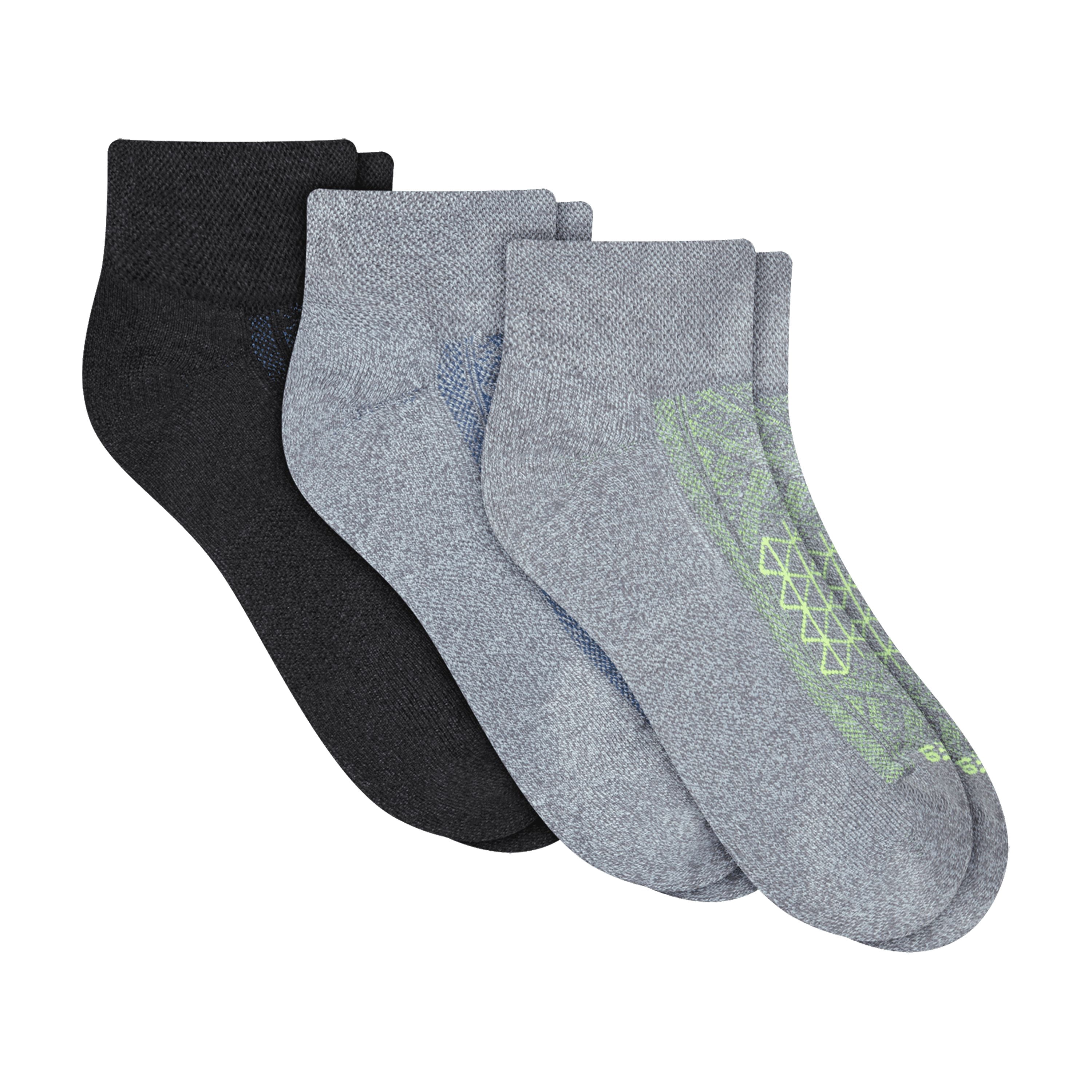 Hanes Mens Absolute Run Comfort Cushioned Ankle Socks, 3-Pairs