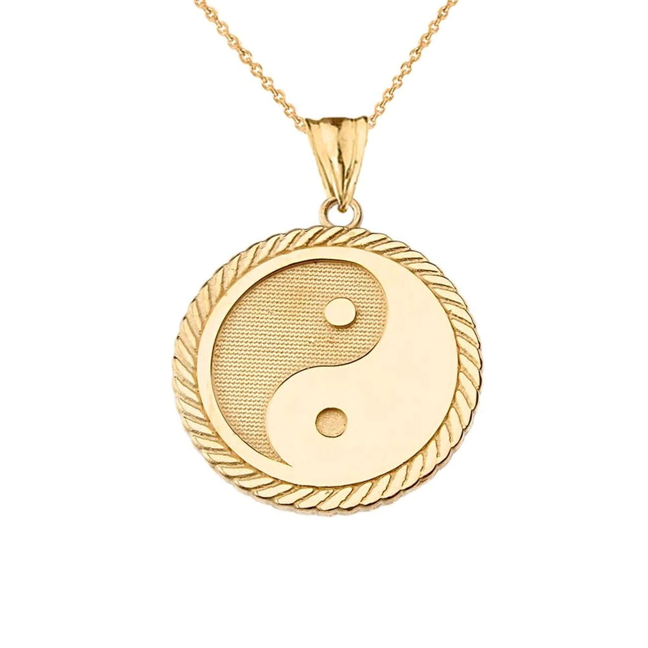 YIN YANG PENDANT NECKLACE IN YELLOW GOLD 10K Pendant only