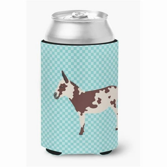 Carolines Treasures BB8025CC American Spotted Donkey Blue Check Can or Bottle Hugger