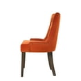 thumbnail image 3 of Side Chair, Orange Velvet & Espresso Finish, 3 of 5