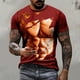 thumbnail image 2 of Camisetas de Manga Larga de los Hombres Casual Muscle Print Graphic Tee, Camiseta de Cuello de Tripulación de Manga Corta para las Vacaciones Diarias, 2 of 9