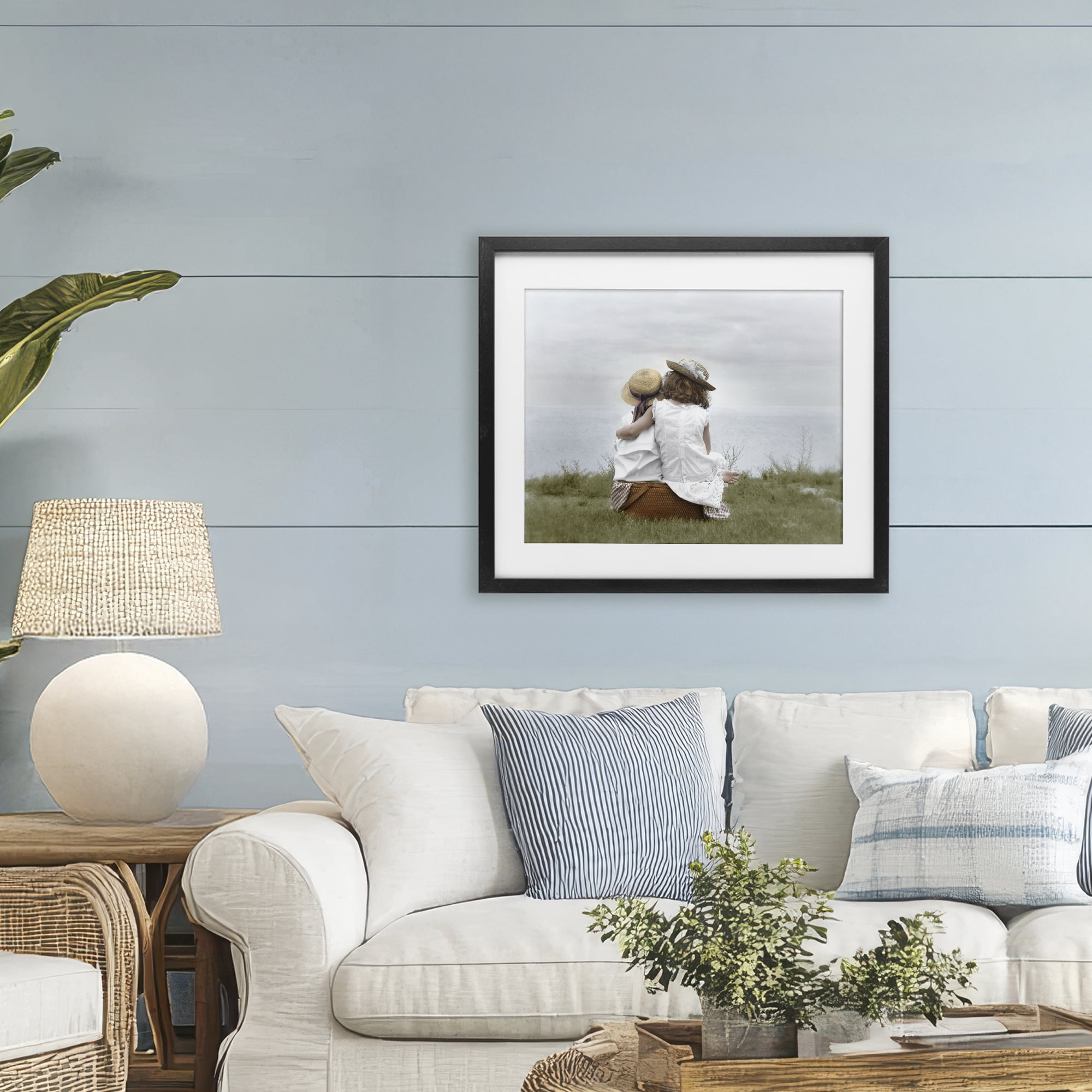Stupell Industries Friends By The Ocean Black Framed Print Under Glass, design by Kendra Dew