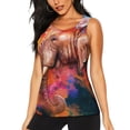 thumbnail image 2 of Picia Oil Paintings of Elephants Pattern Women's Workout Tank Top,Breathable Activewear,Slim Fit Athletic Top,Versatile Workout Moisture-wicking top-Medium, 2 of 9