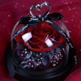 thumbnail image 3 of Funda de cristal con flor eterna, amor, 10 x 13 cm, con lámpara, adornos de flores rosas, regalo de flor eterna, 3 of 6