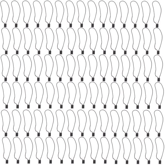 Miangastore Garment Price Tag Fastener Black Plastic 1000Pcs 6.9X0.24X0.08In