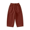 thumbnail image 3 of CPNG Oversized Corduroy Pants for Kids Wide Leg Mid Rise Elastic Waist Loose Comfy Trousers with Pockets Streetwear Spring Trendy Casual Pants, 3 of 7