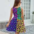 thumbnail image 6 of Leopard 80s Dress Fashion Beach Long Dresses Female Party Printed Sundress, 6 of 7