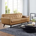 thumbnail image 3 of Modway Engage Bonded Leather Sofa in Tan, 3 of 5