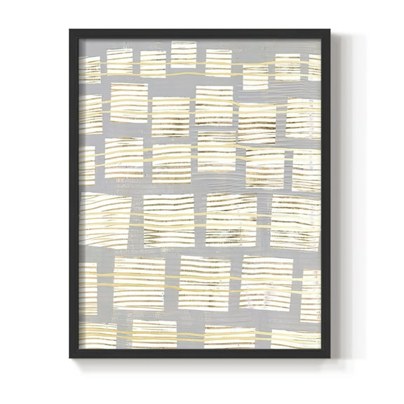 Networks II Framed Print in Black Solid Wood Framed Print No Nail Hanging