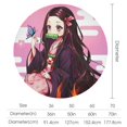 thumbnail image 2 of Kamado Nezuko Round Tablecloth Print Decorative Table Cover Washable Table Cloths for Dining Party Picnic 50x50in, 2 of 8