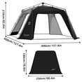 thumbnail image 2 of 2pcs Door Curtain for Canopy Tent Dome Canopy Camping Sun Protection Waterproof Canopy, 2 of 9