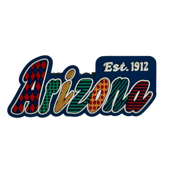 Arizona Festive Multicolor Letters Fridge Designer Magnet 3.25" x 1.25"