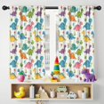 thumbnail image 5 of Blackout Kids Curtains,Colorful Dinosaurs Holding Flowers Childrens Insulated Curtains Set Of 2,Bedroom Essentials,Toddler Room Decor 42"x54", 5 of 5