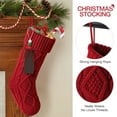 thumbnail image 7 of Personalized Christmas Stockings, Christmas Stockings with Name Tags, 17.7 inch Large Cable Knitted Xmas Hanging Stocking with Blank Bead Wood Tag, Knitted Stockings for Mantels, Fireplace Decor, 7 of 7