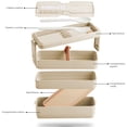 thumbnail image 4 of Lunch Box 3 Niveles Topper De 1000ml Lonchera Con Cubiertos, 4 of 5