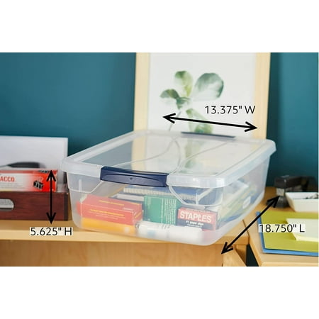 RubberMaid - Cleverstore Plastic Storage Tote Container with Lid (6 Pack)