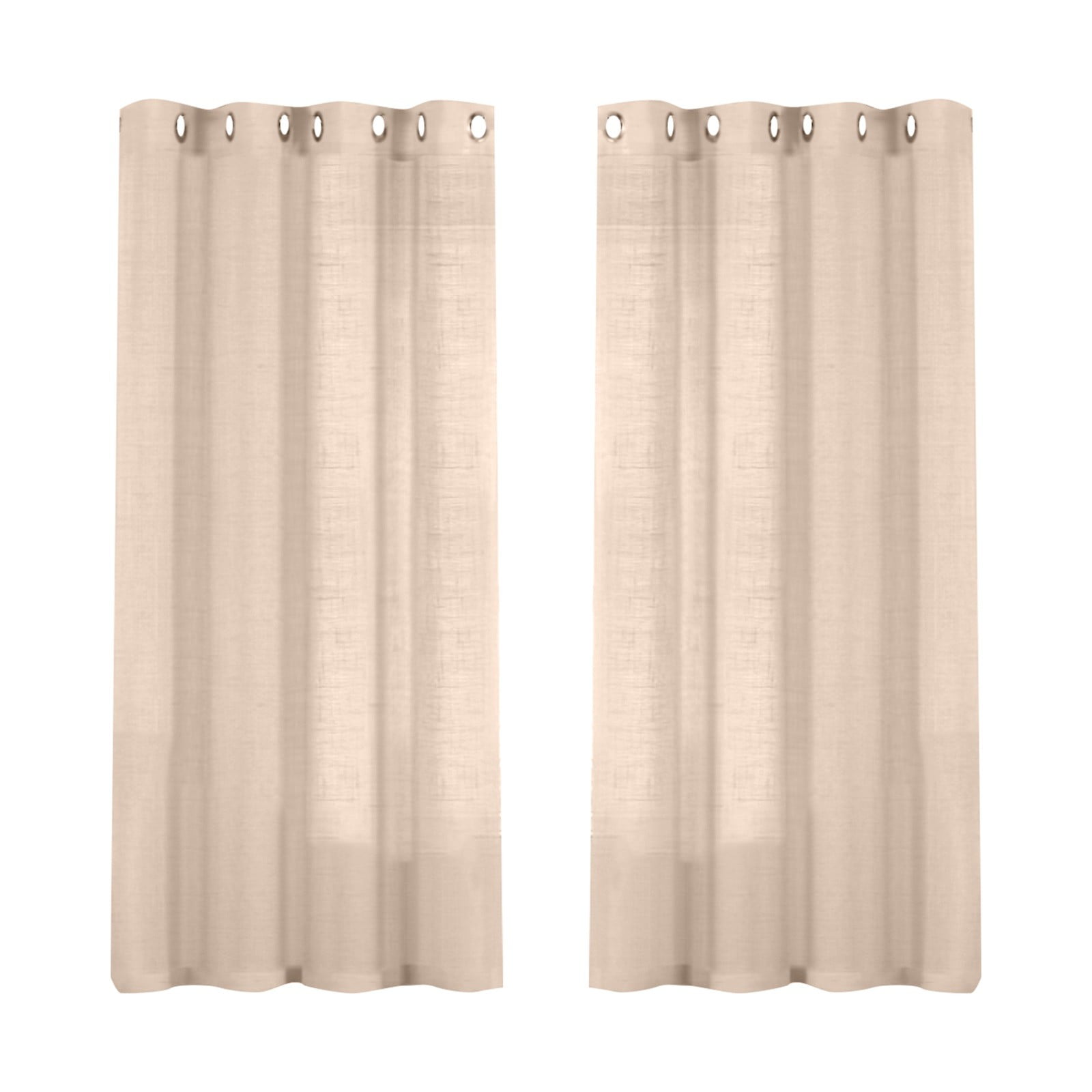 Linen Tulle Curtain 132X160Cm Khaki,2 Curtains,Linen Sheer Curtains 63 Inch Length Semi Sheer Curtains Silver Linen Curtain Panels for Living Room/Bedroom Light Filtering Curtains 2 Panels