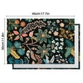 thumbnail image 5 of Bright Wildflower Bloom Table Mats Set of 6, Wrinkle Free Heat Resistant Flax Placemats with Butterfly Pattern for Country Dining, 5 of 5