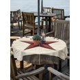 thumbnail image 2 of Outdoor Tablecloth with Umbrella Hole Zipper Texas Star Red Round Tablecloth 60" Waterproof Outside Table Cloth Farmhouse Berry Wooden Vintage Patio Table Cover Tablecloths for Picnic Party, 2 of 8