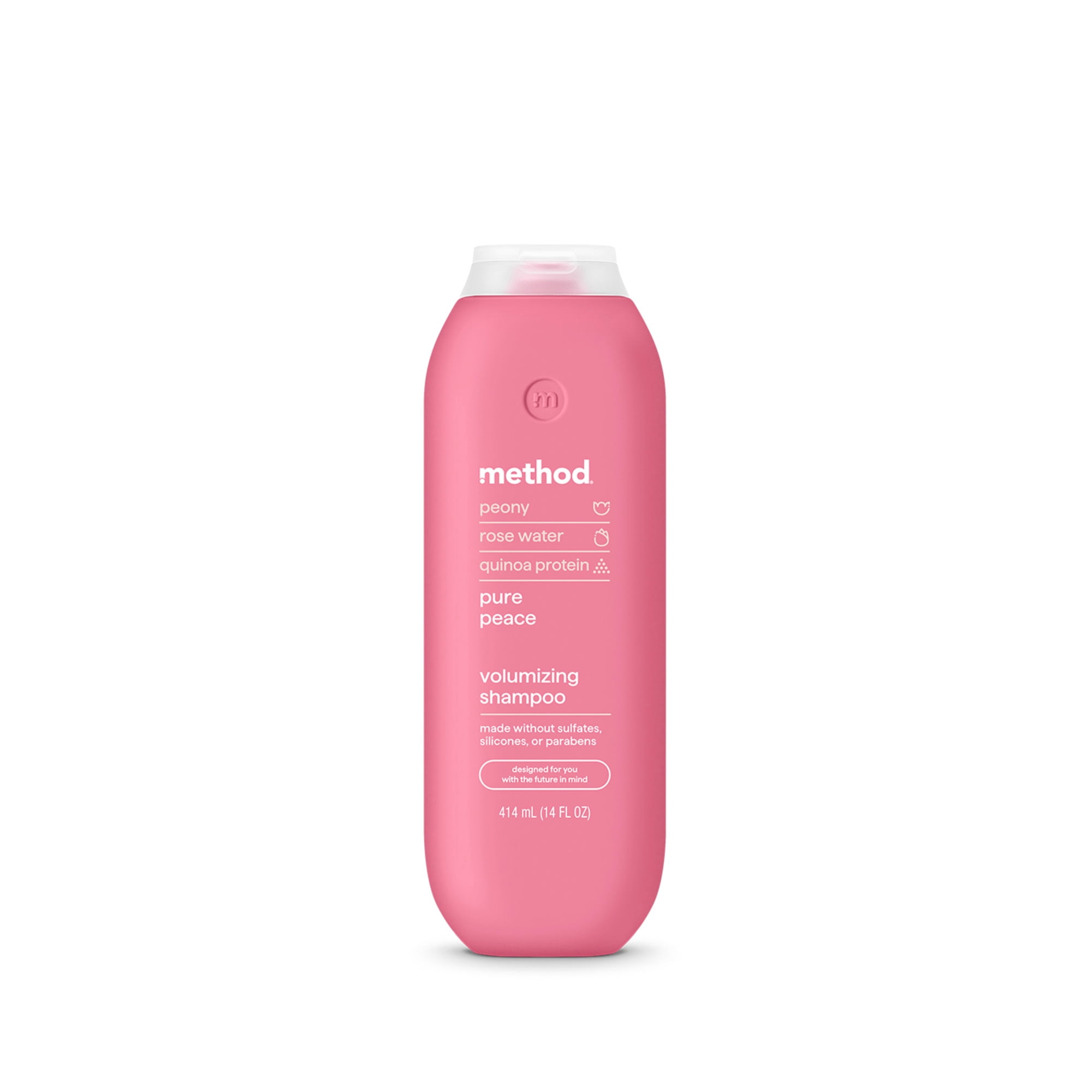 Method Pure Peace Volumizing Shampoo, for Thicker, Fuller and Visibly Hydrated Hair, Sulfate Free and Safe for Color-Treated Hair, 14 Fl Oz