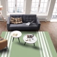 thumbnail image 4 of Area Rug 4'x6' Sage Green White Stripes Washable Area Rugs Non Shedding Floor Carpet Rubber Backing Non-Slip Indoor Mats for Living Room Bedroom Kitchen, 4 of 8